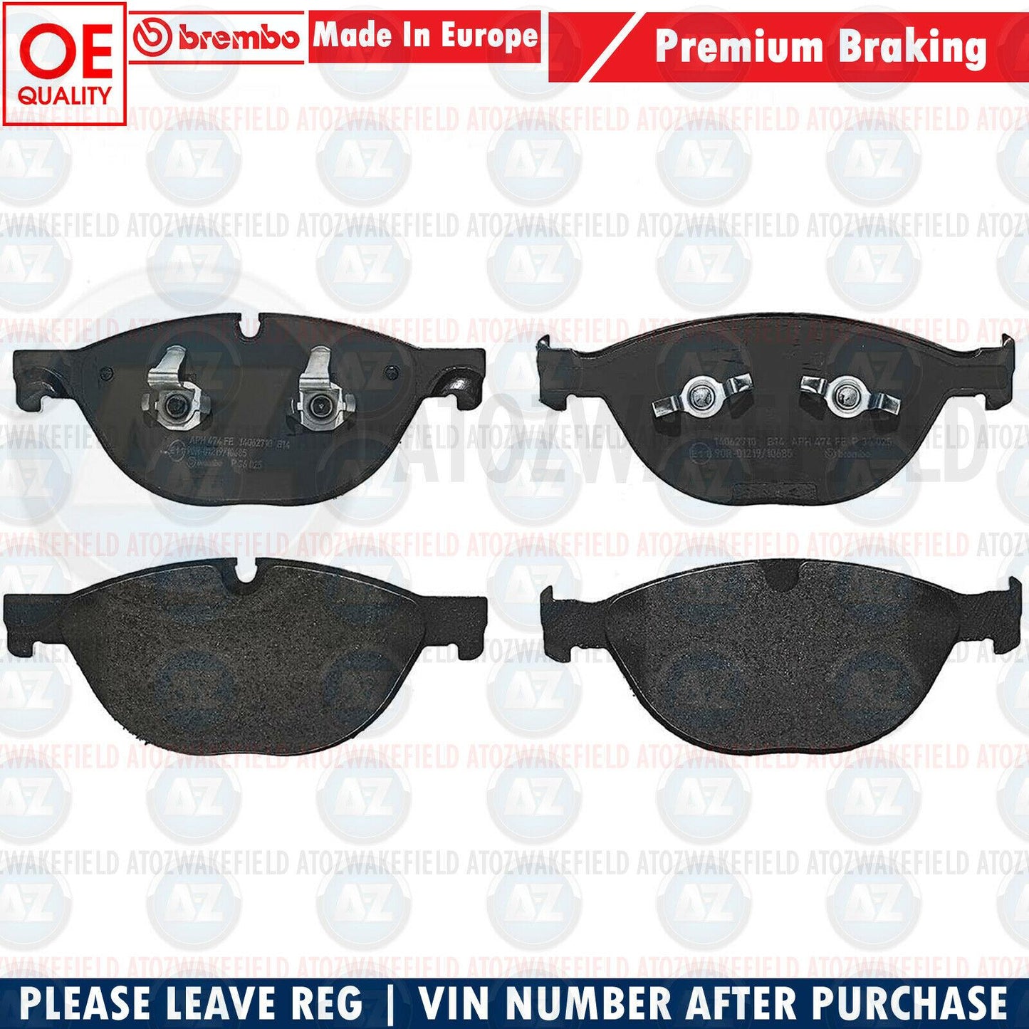 FOR JAGUAR XJ SCV8 R 575 FRONT AXLE GENUINE BREMBO BRAKE PADS SET