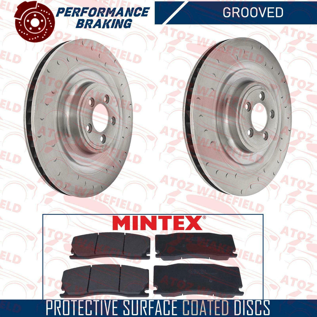 FOR JAGUAR XKR XKR-S 5.0 V8 FRONT BRAKE DISCS MINTEX PADS 400mm (ALCON SETUP)
