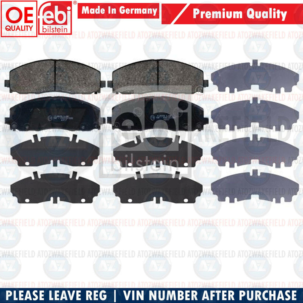 FOR JEEP WRANGLER JL 2.0 T-GDi 2017- FRONT FEBI GERMANY BRAKE PADS SET & SHIMS