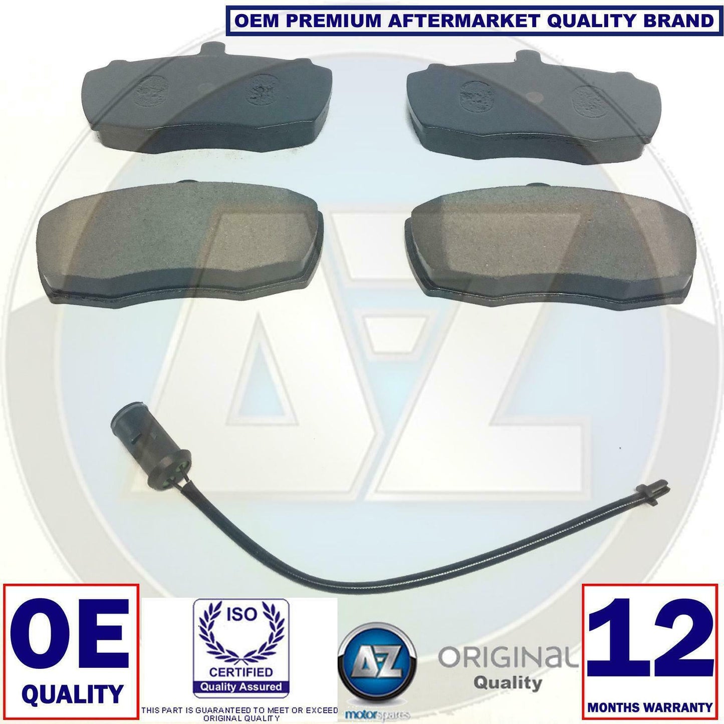 FOR LDV CONVOY LONDON TAXI TX4 FRONT BRAKE PADS & BRAKE WEAR INDICATOR SENSOR