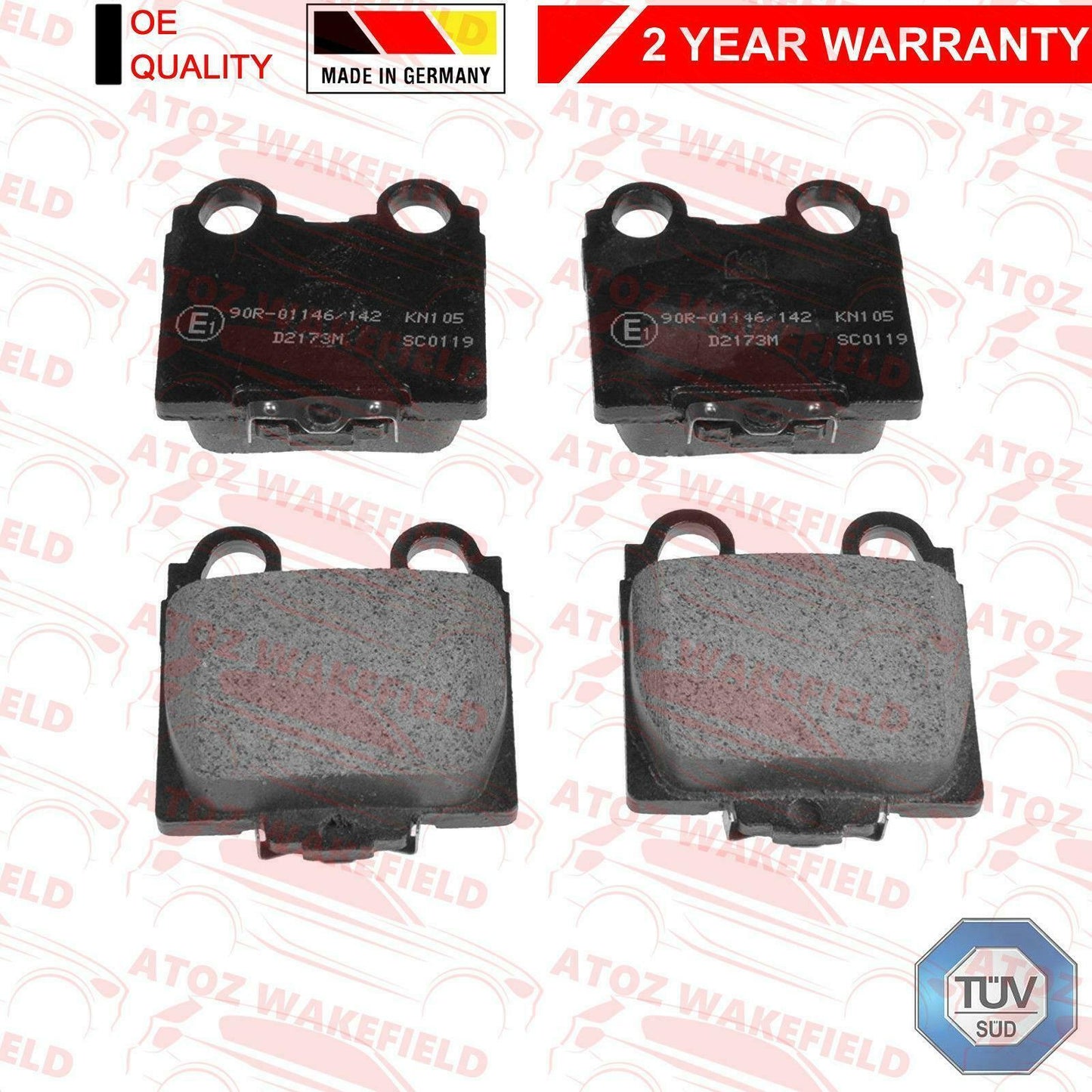 FOR LEXUS IS200 IS300 MK1 REAR BRAKE PADS SET GXE10 JCE10
