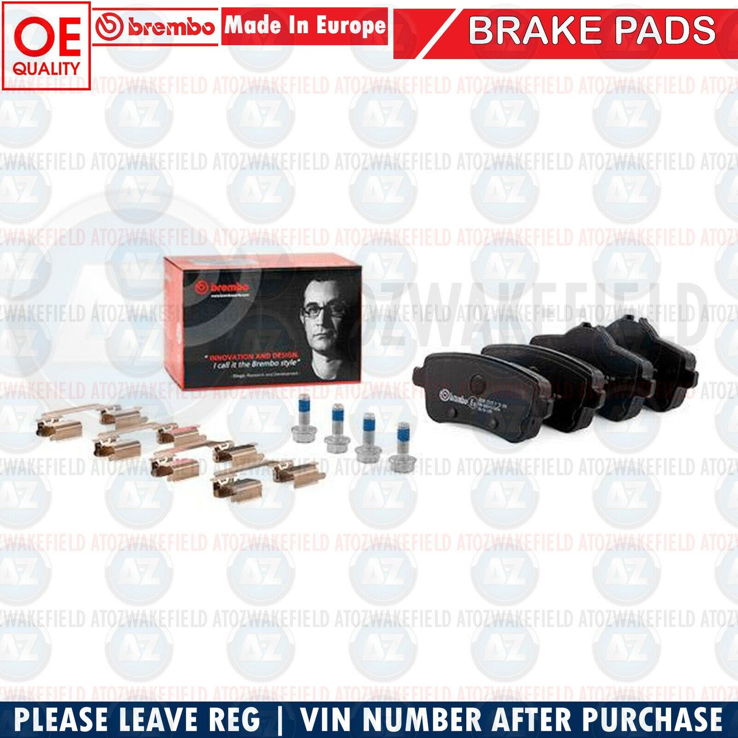 FOR MERCEDES A45 CLA45 GLA45 AMG BREMBO REAR BRAKE PADS SET