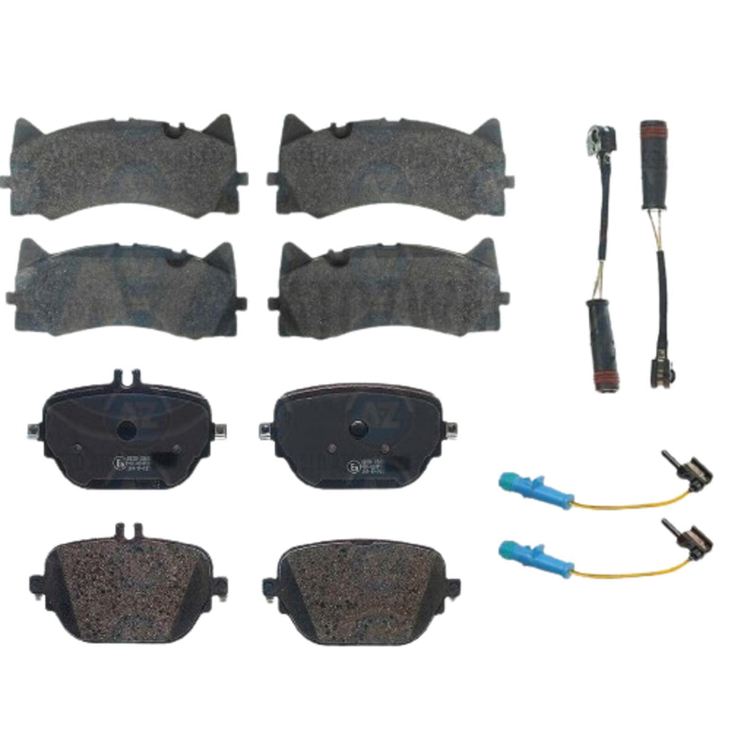 FOR MERCEDES AMG E63 E63S FRONT REAR APEC PREMIUM BRAKE PADS WEAR WIRE SENSORS