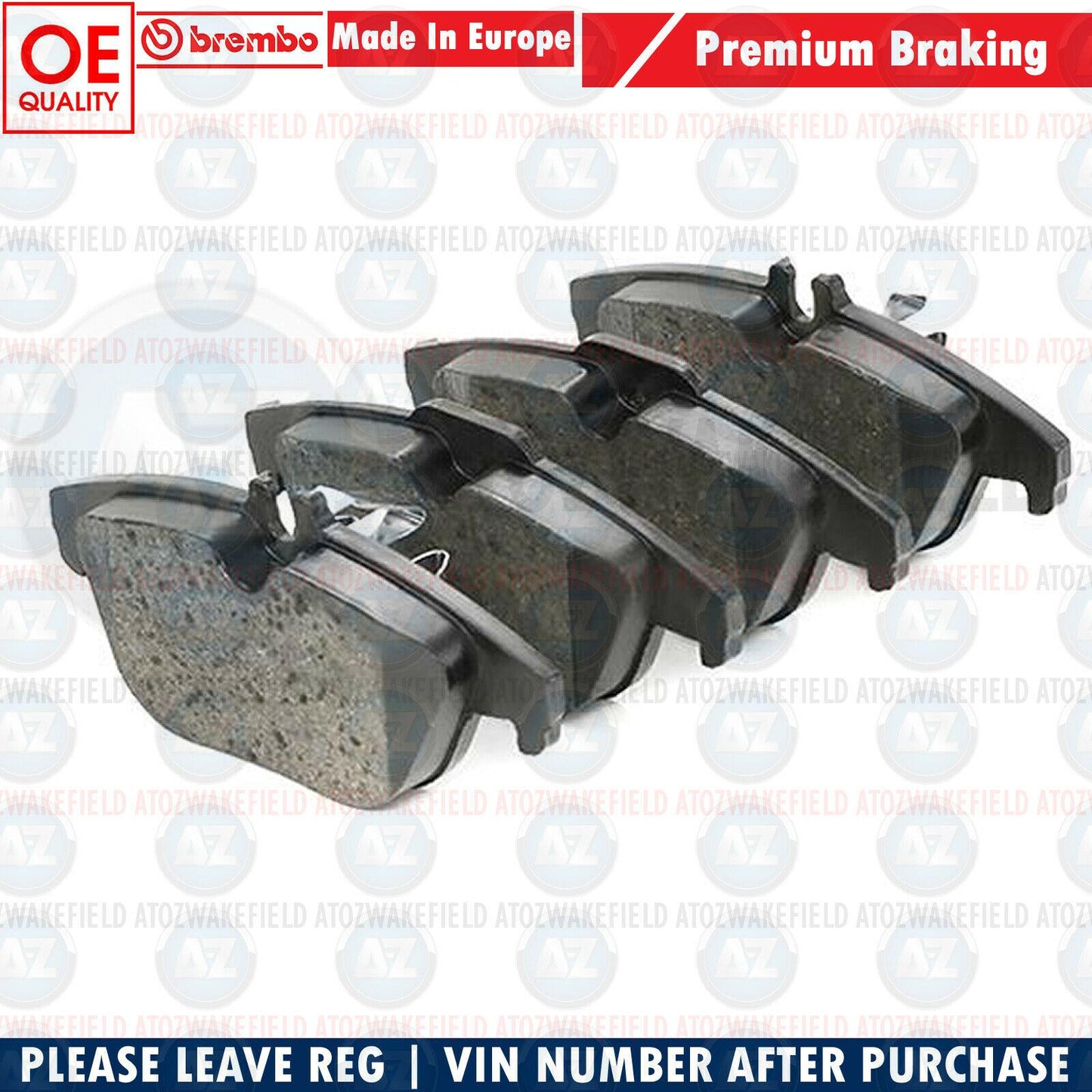 FOR MERCEDES C180 C200 C220 CDI CGI 07-14 REAR BREMBO BRAKE PADS SET RR NEW