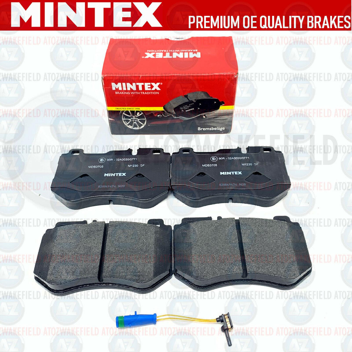 FOR MERCEDES C CLASS AMG W205 FRONT BONDED BRAKE DISCS MINTEX PADS WIRE SENSOR