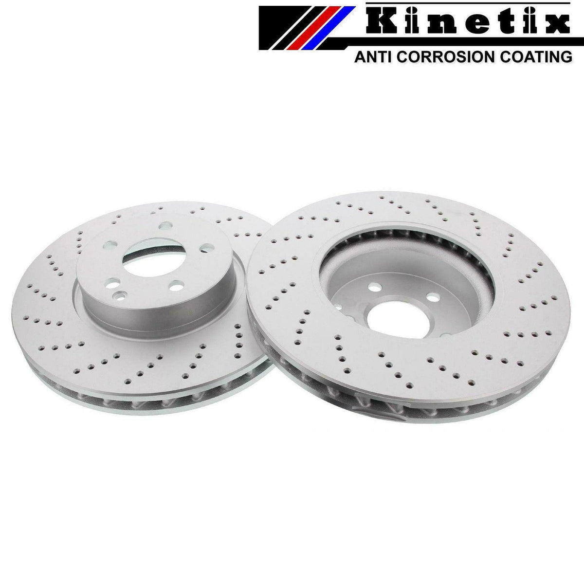 FOR MERCEDES C350 AMG FRONT COATED BRAKE DISCS PLATINUM PADS SENSOR 322mm