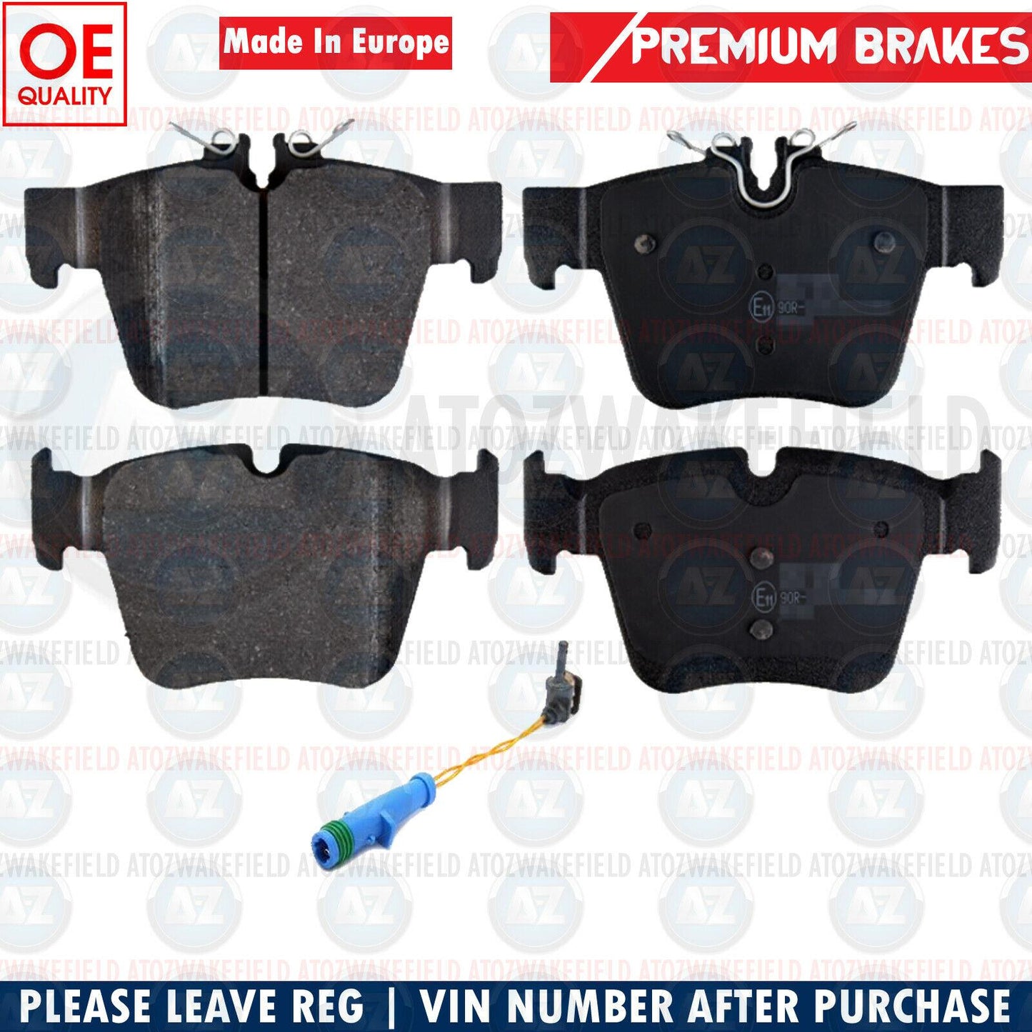 FOR MERCEDES C450 C43 E43 GLC43 AMG SPORT REAR BRAKE PADS WEAR WIRE SENSOR