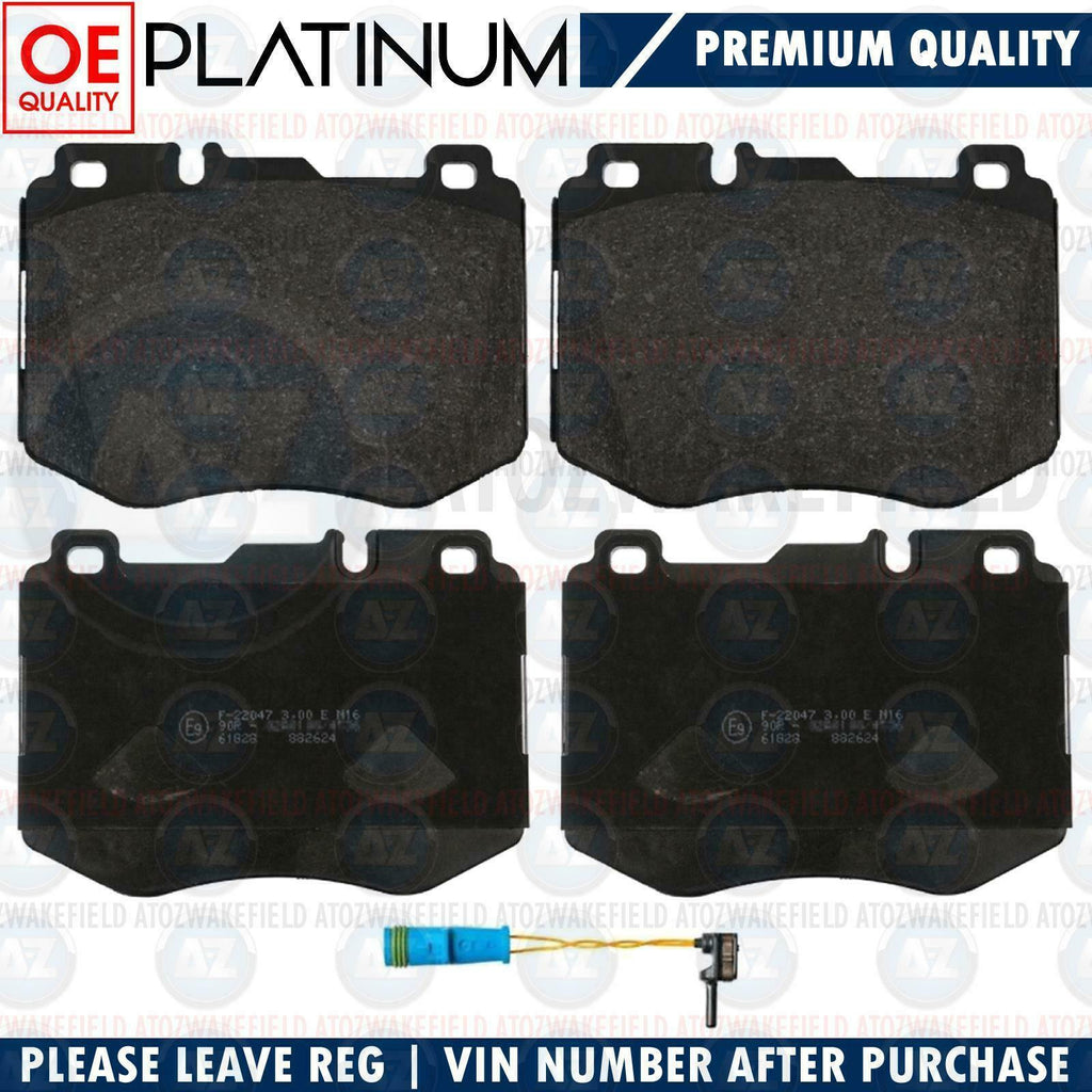 FOR MERCEDES C-CLASS C250 AMG FRONT PLATINUM BRAKE PADS WIRE SENSOR 2014-