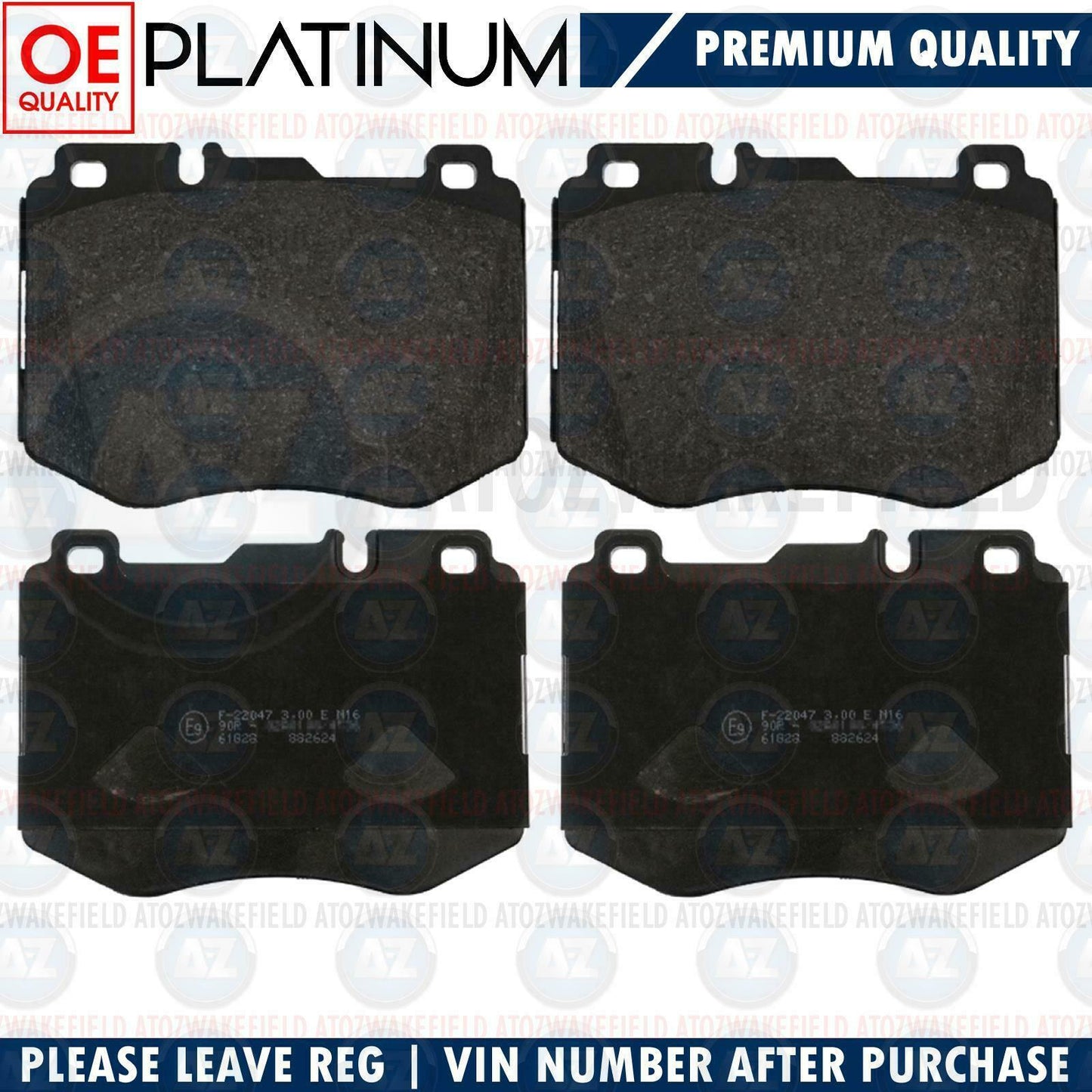 FOR MERCEDES C-CLASS C250 AMG FRONT PLATINUM BRAKE PADS WIRE SENSOR 2014-