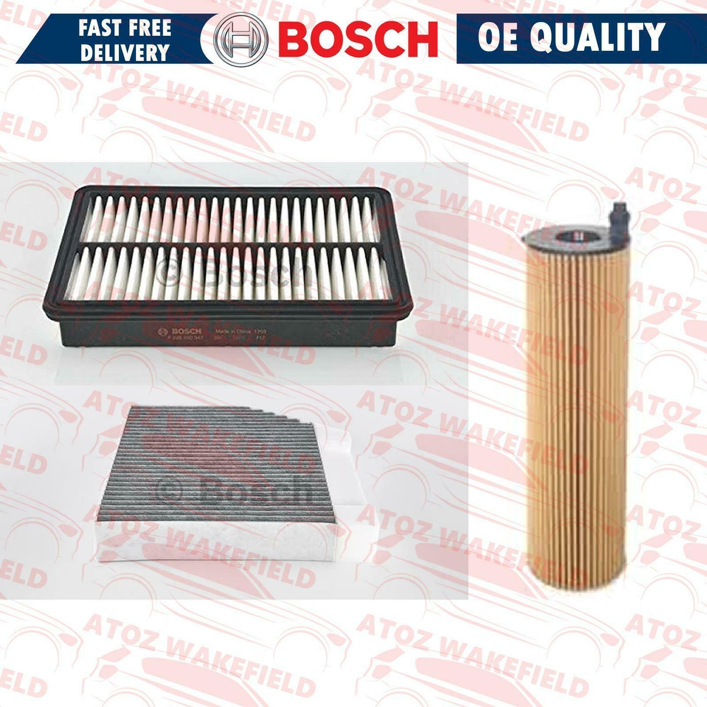FOR MERCEDES E CLASS E200d E220d E300d AIR OIL CABIN POLLEN FILTERS SERVICE KIT