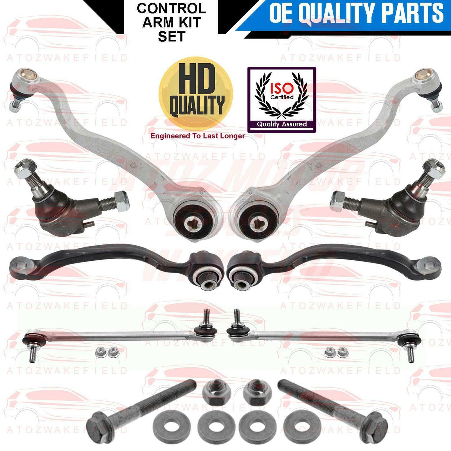 FOR MERCEDES E CLASS FRONT UPPER LOWER SUSPENSION WISHBONE CONTROL ARMS LINKS