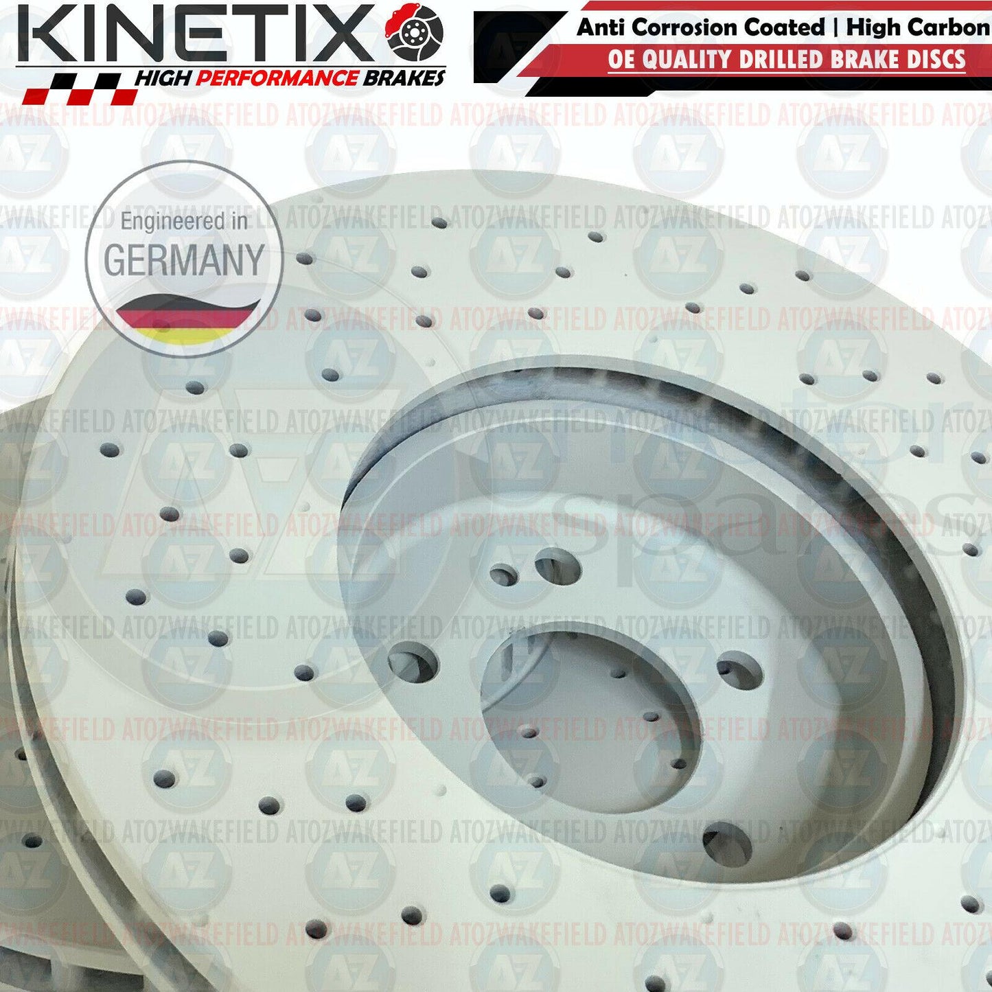 FOR MERCEDES E300d AMG FRONT DRILLED BONDED BRAKE DISCS TRW PADS SENSOR 342mm