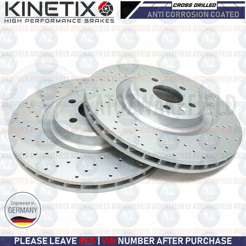 FOR MERCEDES G-CLASS G55 AMG FRONT DRILLED PERFORMANCE BRAKE DISCS PAIR 350mm
