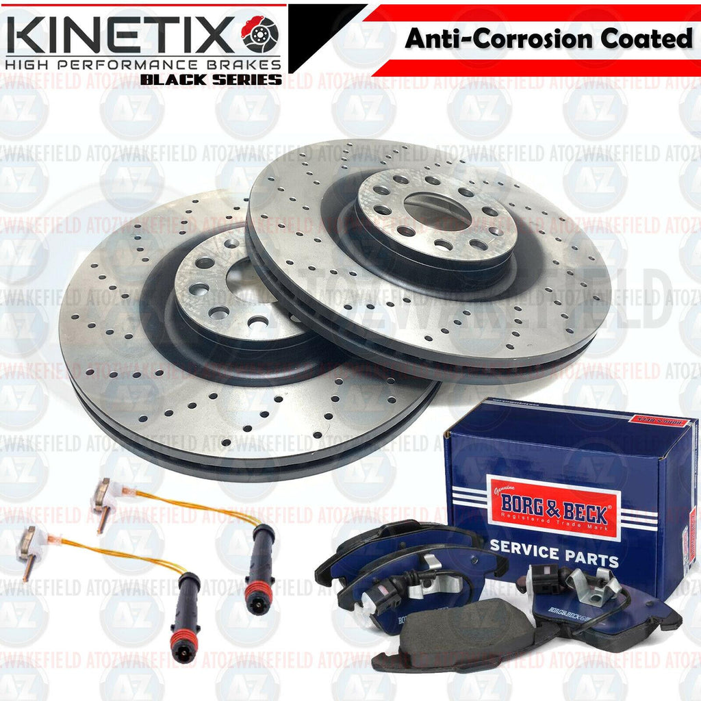FOR MERCEDES GLA GLA200 FRONT DRILLED BRAKE DISCS BORG & BECK PADS WIRES 295mm