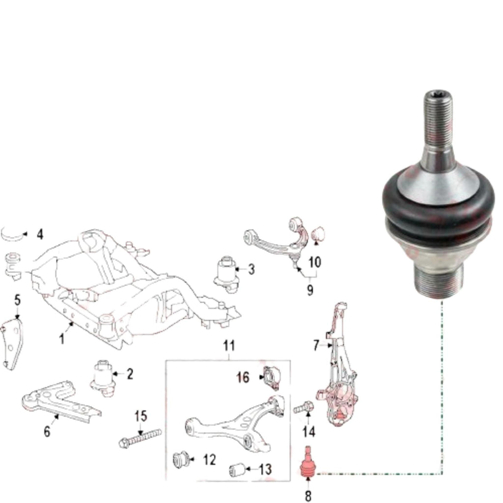 FOR MERCEDES M G CLASS W166 X166 FRONT LOWER SUSPENSION WISHBONE ARM BALL JOINT