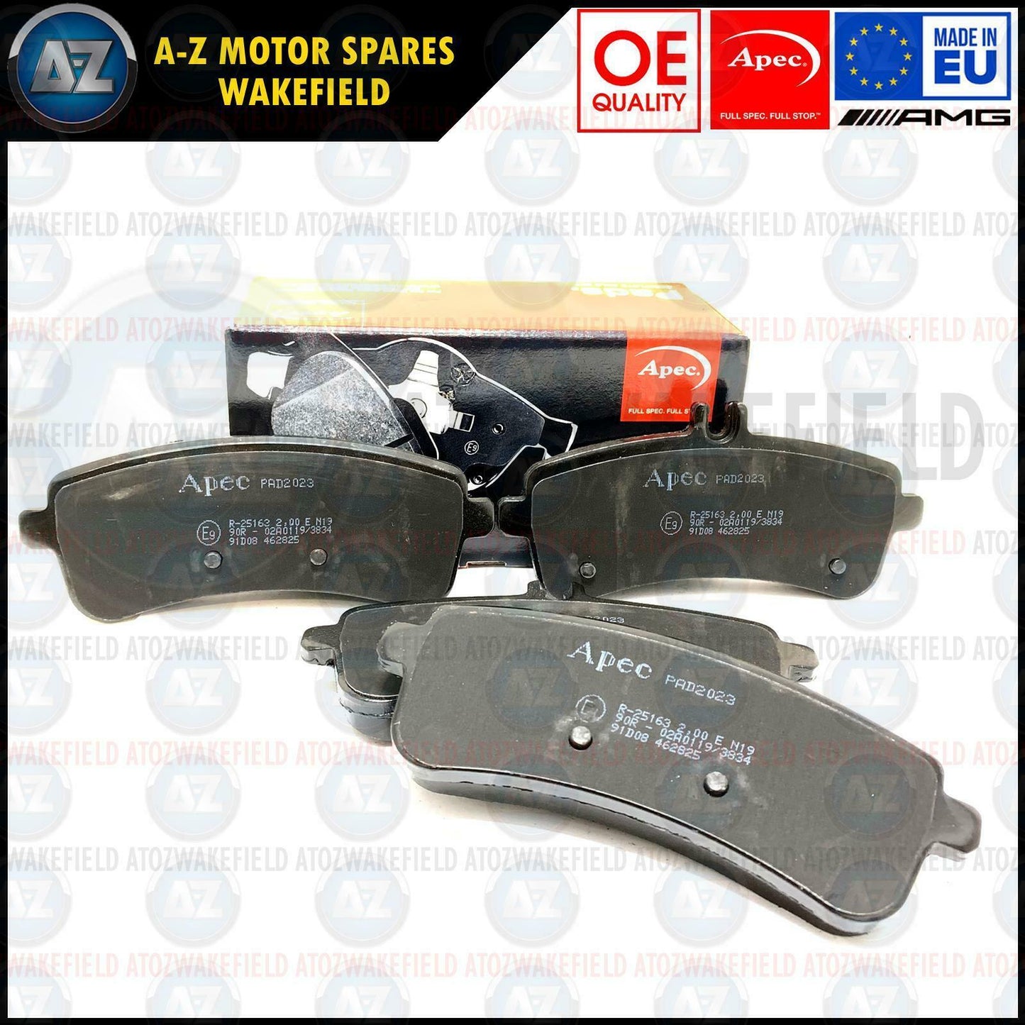 FOR MERCEDES S-CLASS S560 PREMIUM REAR APEC BRAKE PADS WEAR WIRE SENSORS
