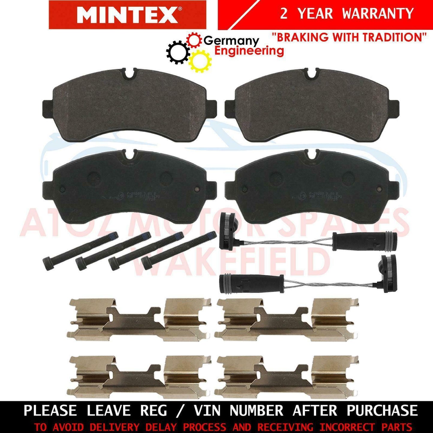 FOR MERCEDES SPRINTER 06- FRONT BRAKE DISCS MINTEX BRAKE PAD PADS SENSORS 300mm