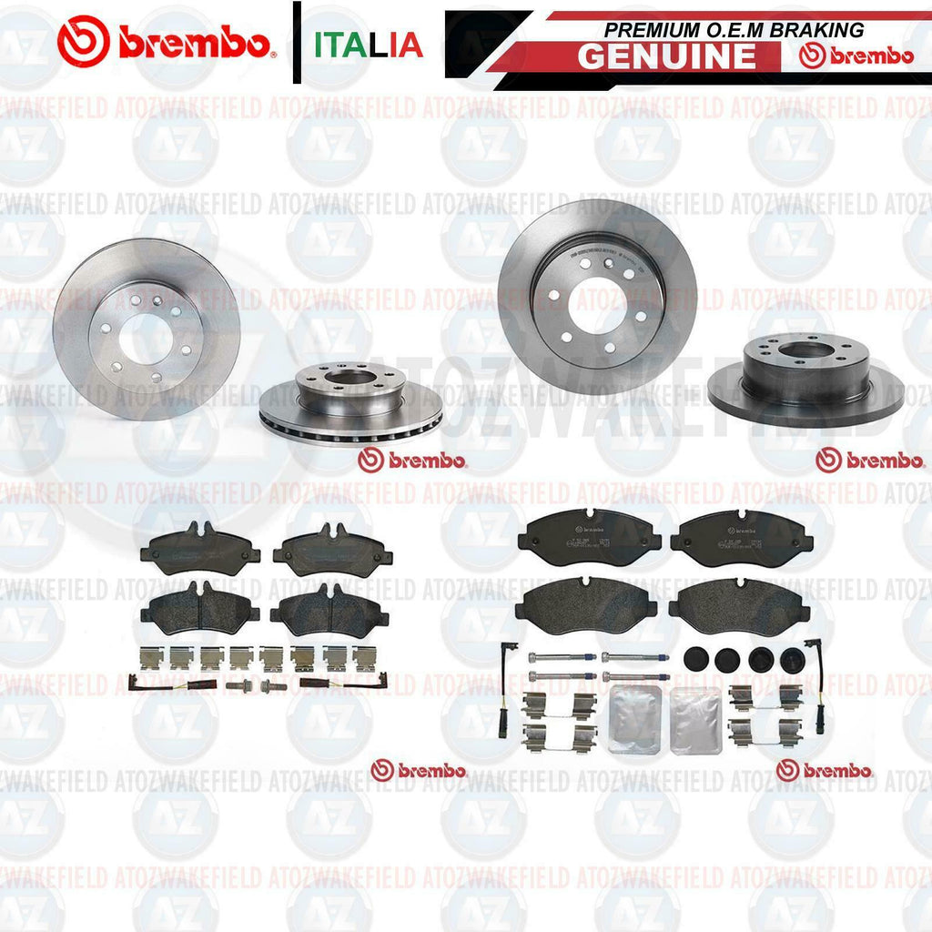 FOR MERCEDES SPRINTER FRONT REAR BREMBO BRAKE DISCS PADS WIRE SENSORS FR RR