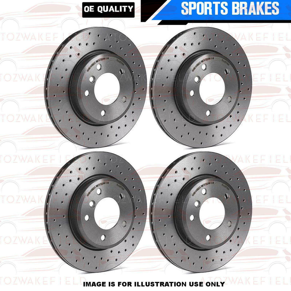 FOR MG ZS MGZS 2.5 v6 180 1.8 vvc 160 FRONT REAR CROSS DRILLED BRAKE DISCS PAIR