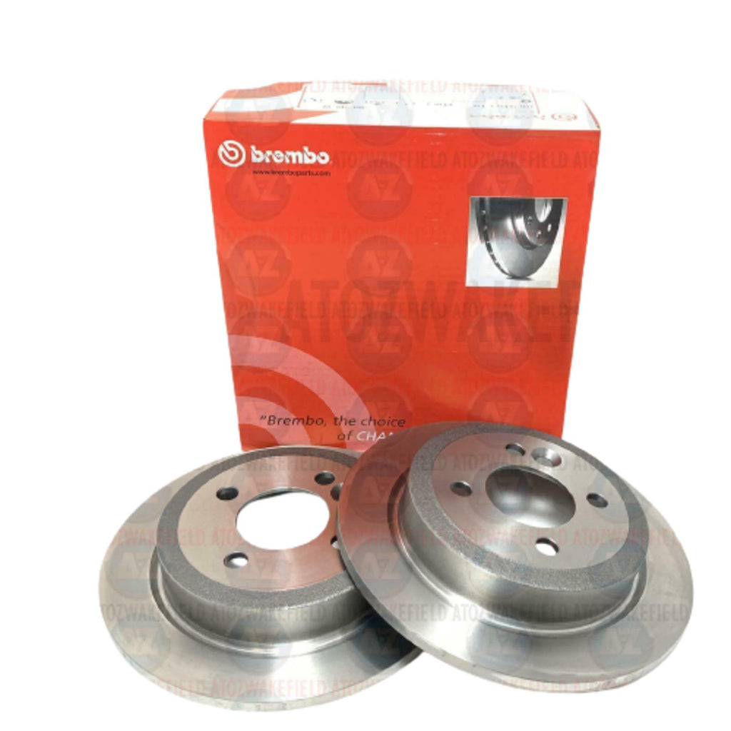 FOR MINI COOPER ONE COOPER S JCW REAR SOLID GENUINE BREMBO BRAKE DISCS PAIR