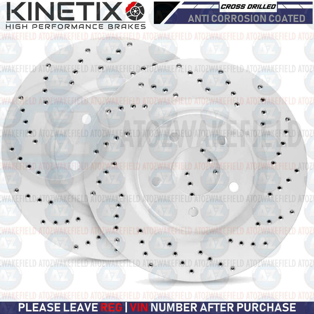 FOR MINI F57 COOPER S 2014- FRONT CROSS DRILLED PERFORMANCE BRAKE DISCS 294mm