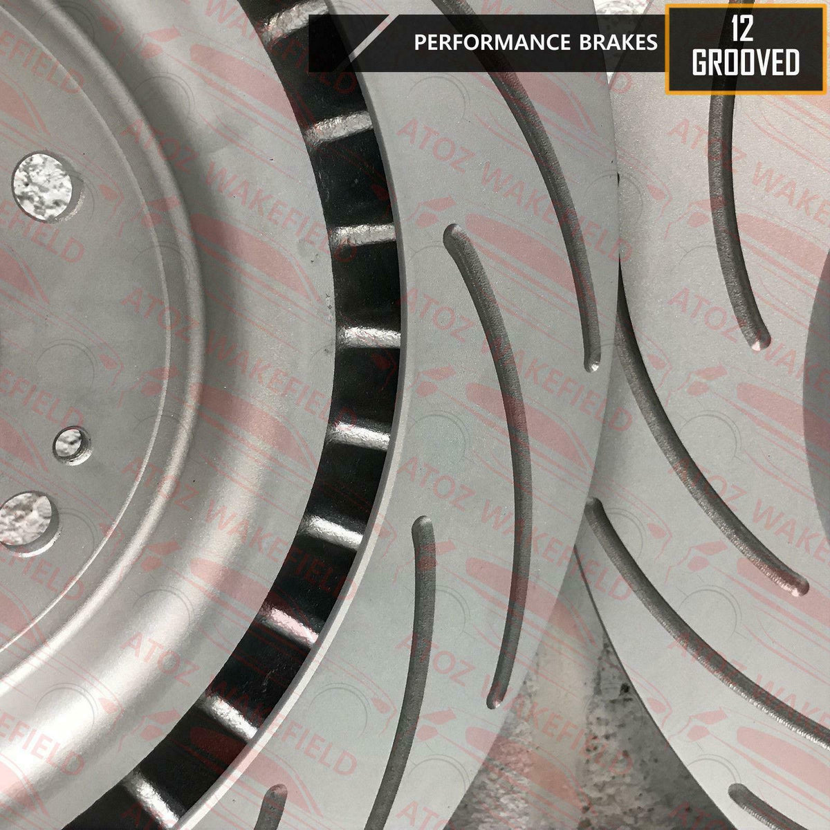 FOR MITSUBISHI LANCER EVO X 10 FRONT GROOVED PERFORMANCE BRAKE DISCS BREMBO PADS