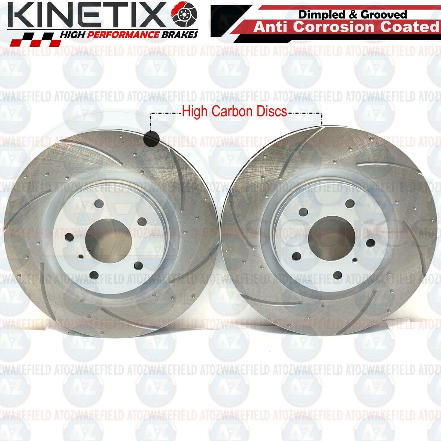 FOR NISSAN 350Z FRONT PERFORMANCE DIMPLED GROOVED BRAKE DISCS MINTEX PADS 324mm