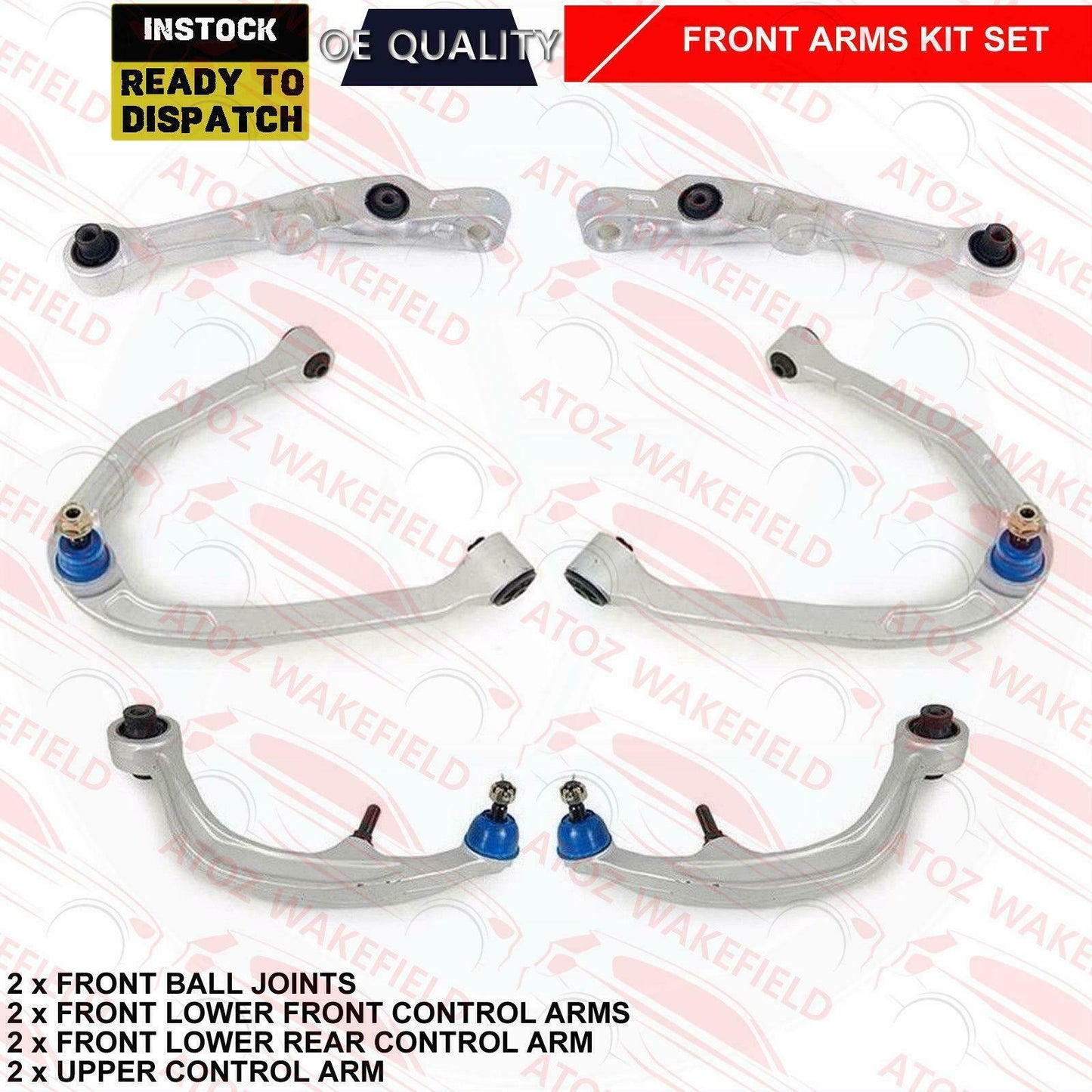 FOR NISSAN 350Z FRONT UPPER LOWER FRONT REAR SUSPENSION WISHBONE CONTROL ARMS