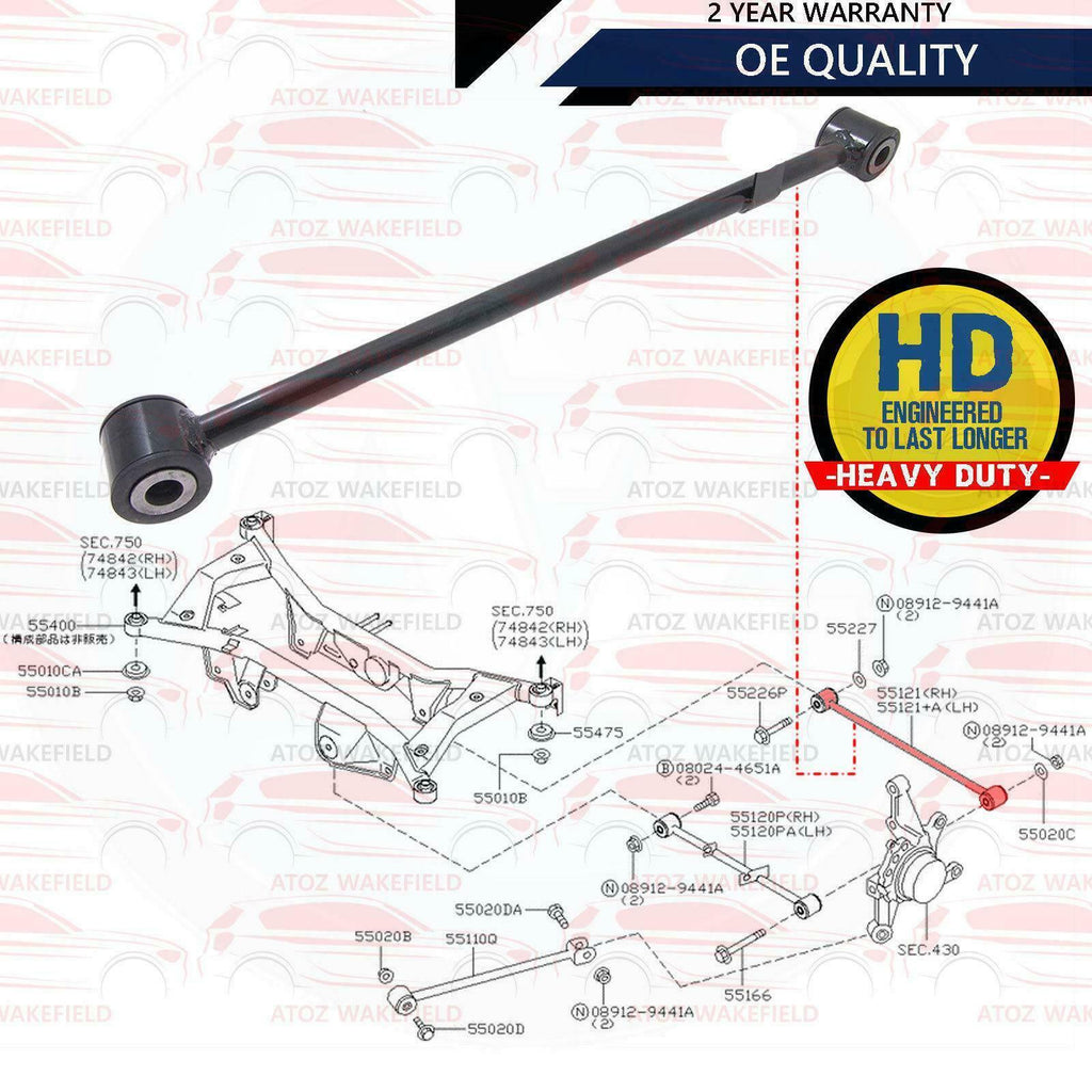 FOR NISSAN XTRAIL T30 REAR SUSPENSION RIGHT UPPER ARM ROD LATERAL 55121-8H510