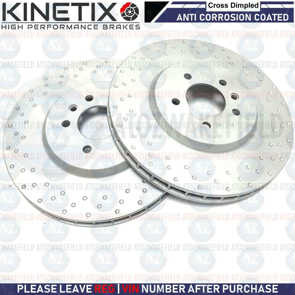 FOR OMEGA LOTUS CARLTON 3.6 FRONT CROSS DIMPLED PERFORMANCE BRAKE DISCS 330m
