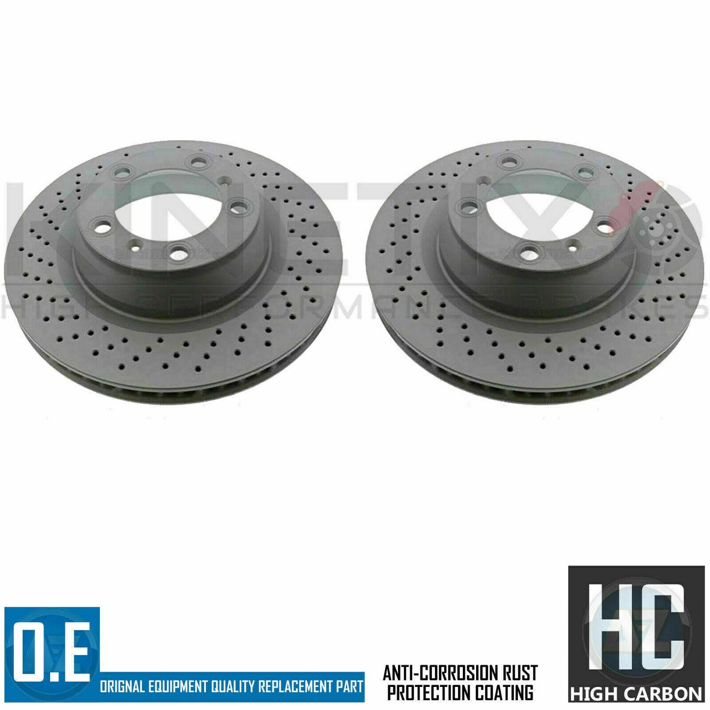 FOR PORSCHE 911 3.4 CARRERA 4 991 REAR DRILLED BRAKE DISCS TEXTAR PADS WIRES 330