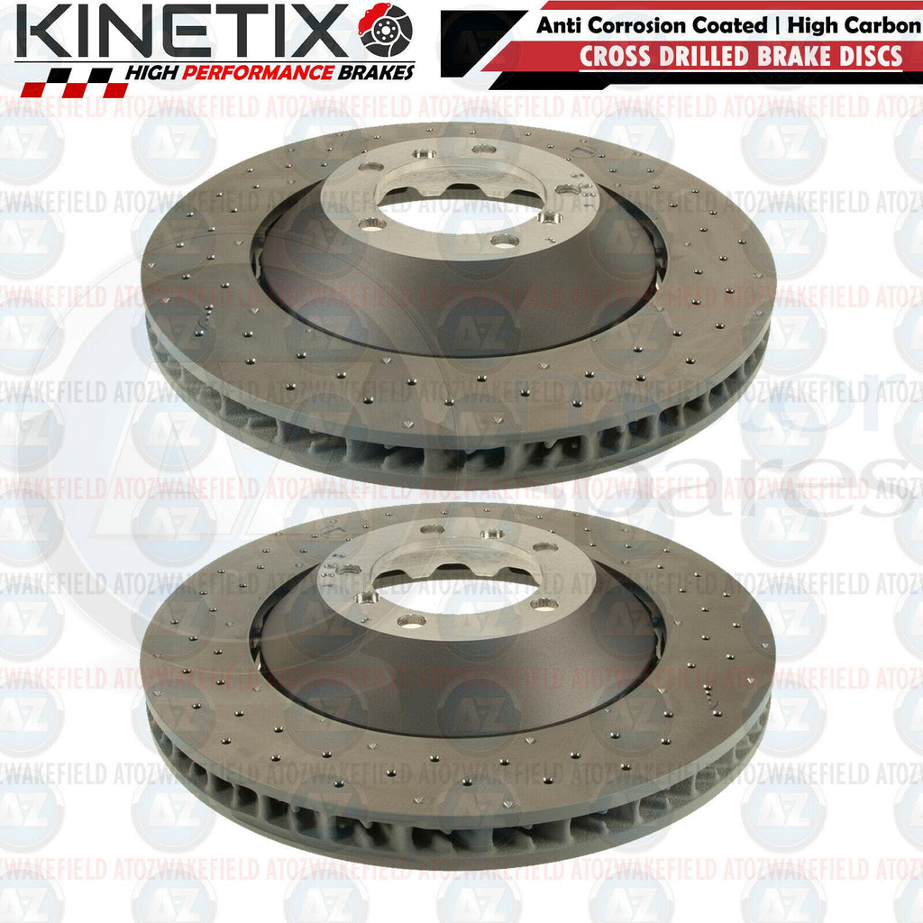 FOR PORSCHE 911 3.8 GT3 FRONT LEFT RIGHT DRILLED PERFORMANCE BRAKE DISCS 09-13