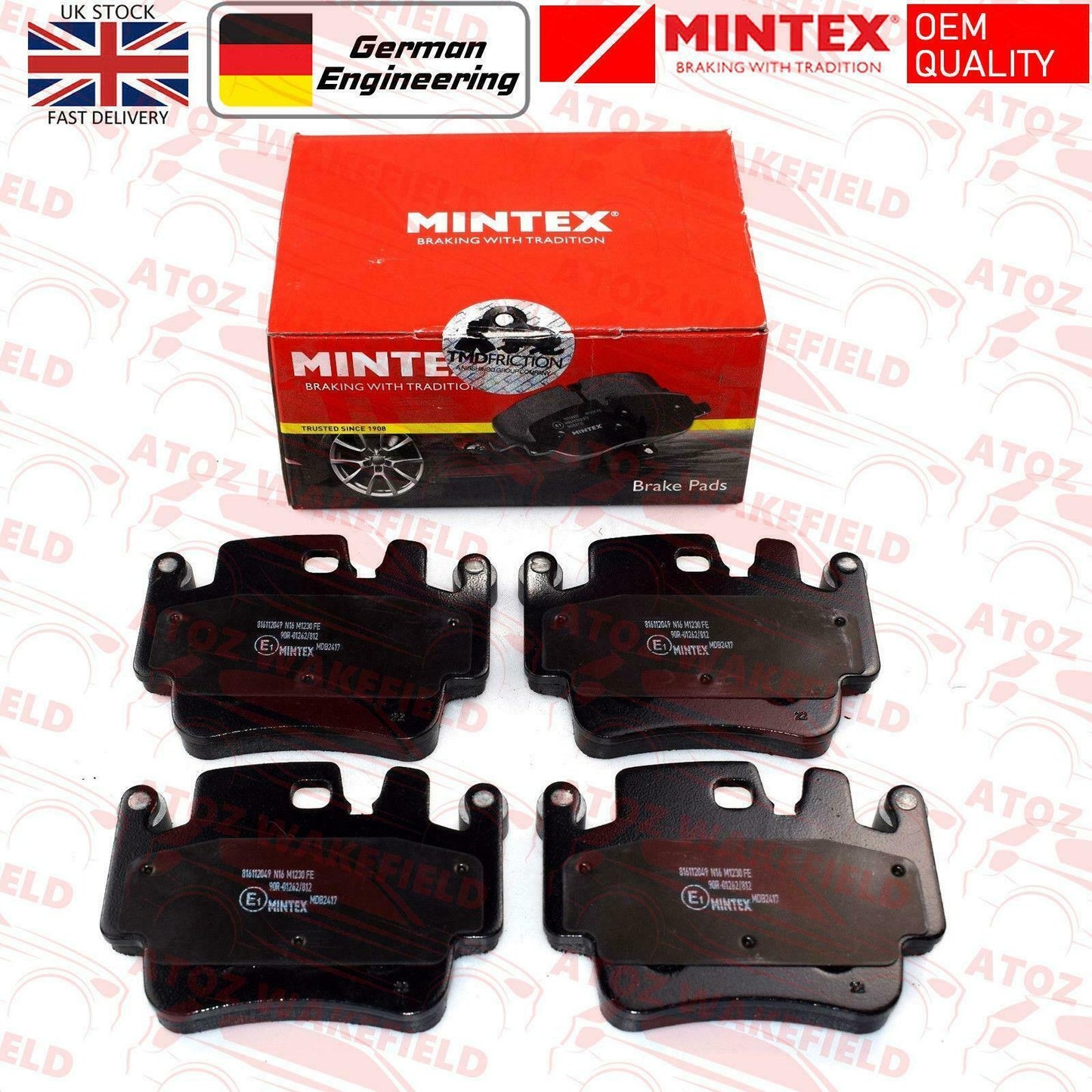 FOR PORSCHE 911 CARRERA 996 997 BOXSTER CAYMAN 986 987 FRONT MINTEX BRAKE PADS