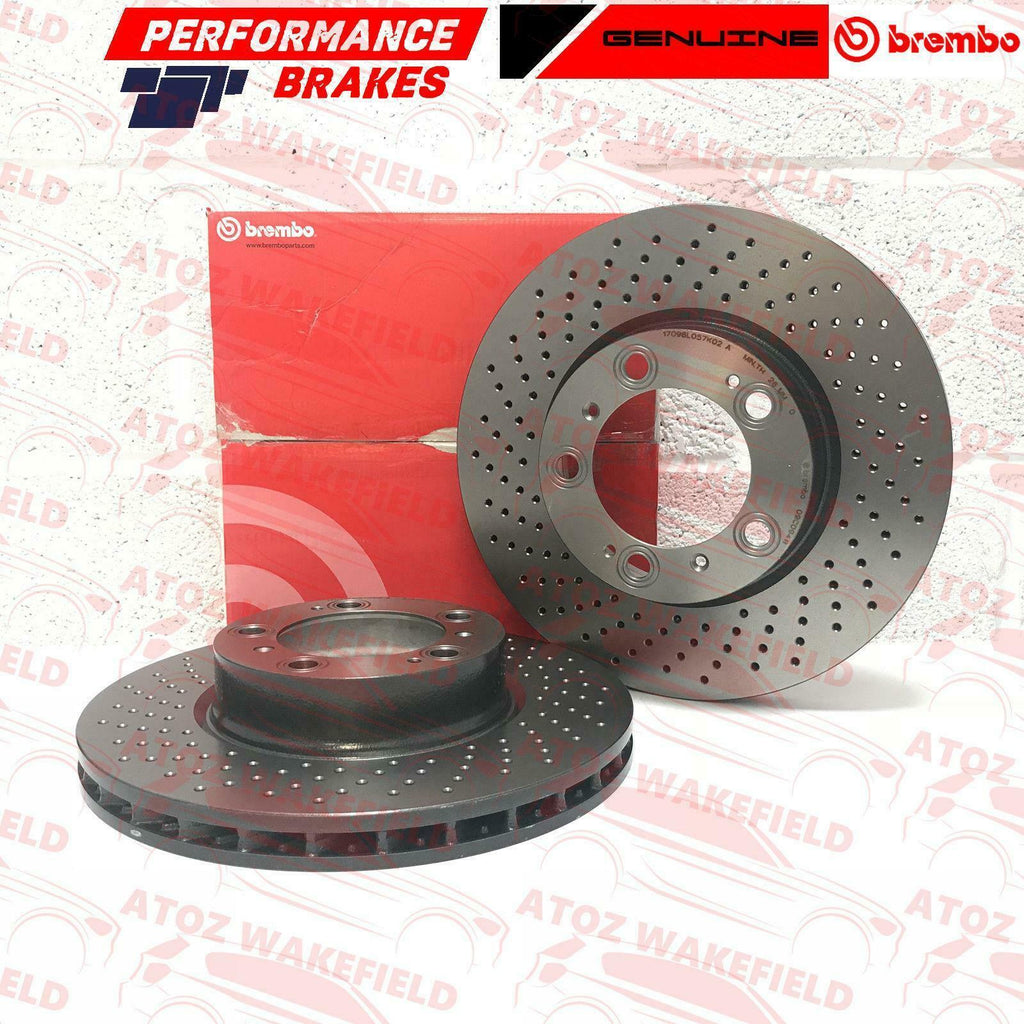 FOR PORSCHE FRONT DRILLED BRAKE DISCS FOR BOXSTER S 986 987 CAYMAN 2.9 3.2 3.4 R