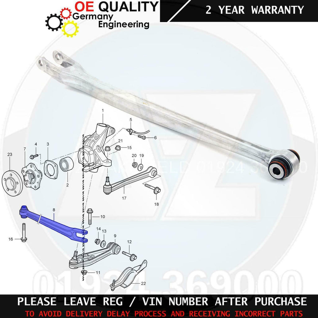 FOR PORSCHE BOXSTER 987 REAR AXLE LOWER SUSPENSION WISHBONE TRACK CONTROL ARM