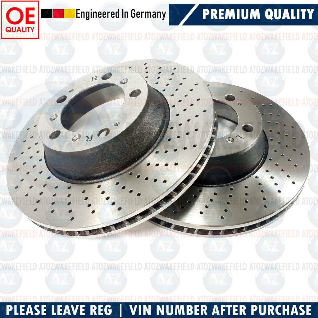 FOR PORSCHE CARRERA 996 REAR CROSS DRILLED BRAKE DISCS PAIR 330mm LH RH