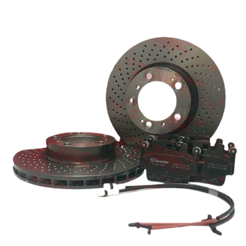 FOR PORSCHE FRONT DRILLED BREMBO BRAKE DISCS PADS BOXSTER S CAYMAN 2.9 3.2 3.4 R