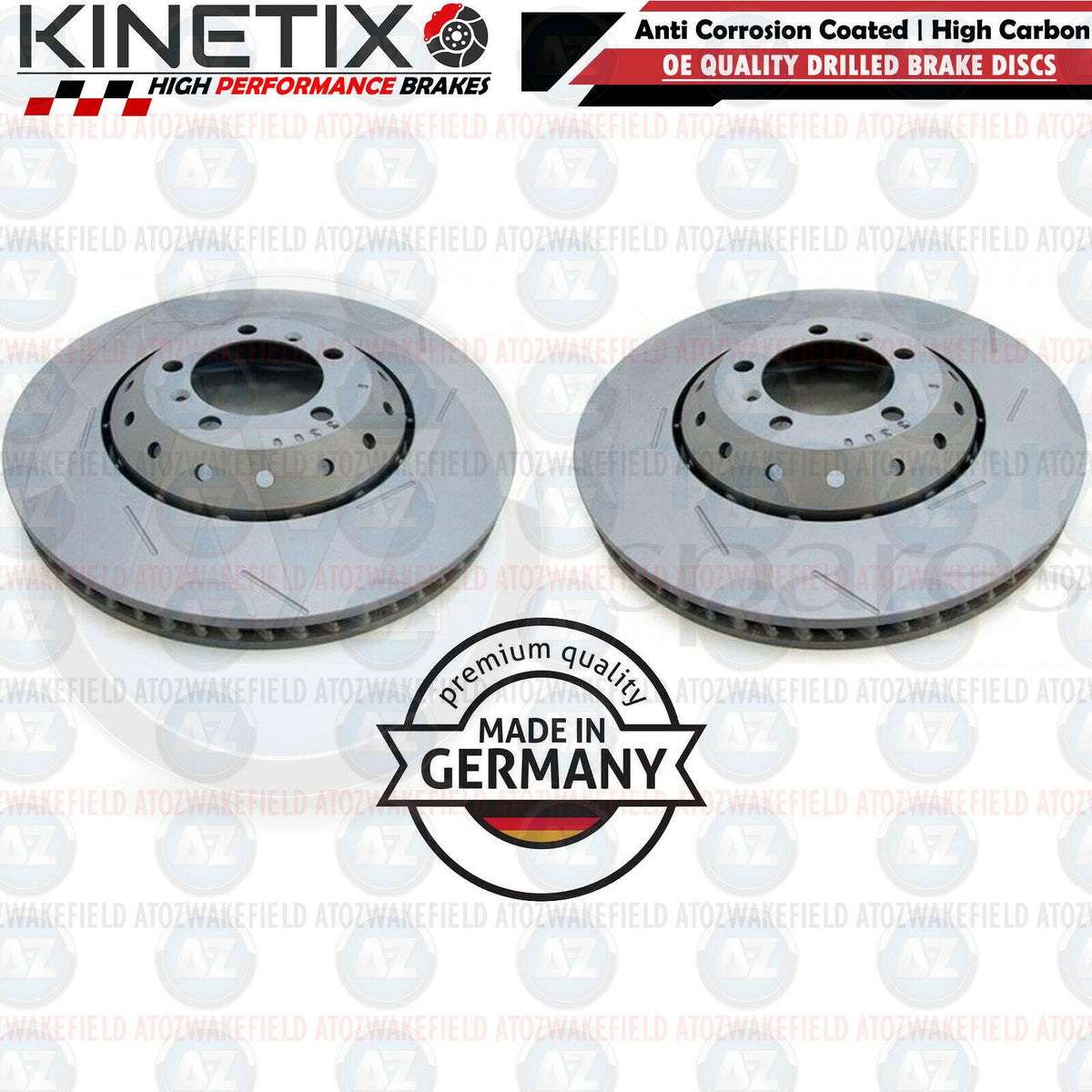 FOR PORSCHE MACAN 3.0 GTS 3.6 TURBO 95B FRONT DRILLED BRAKE DISCS PAIR 390mm