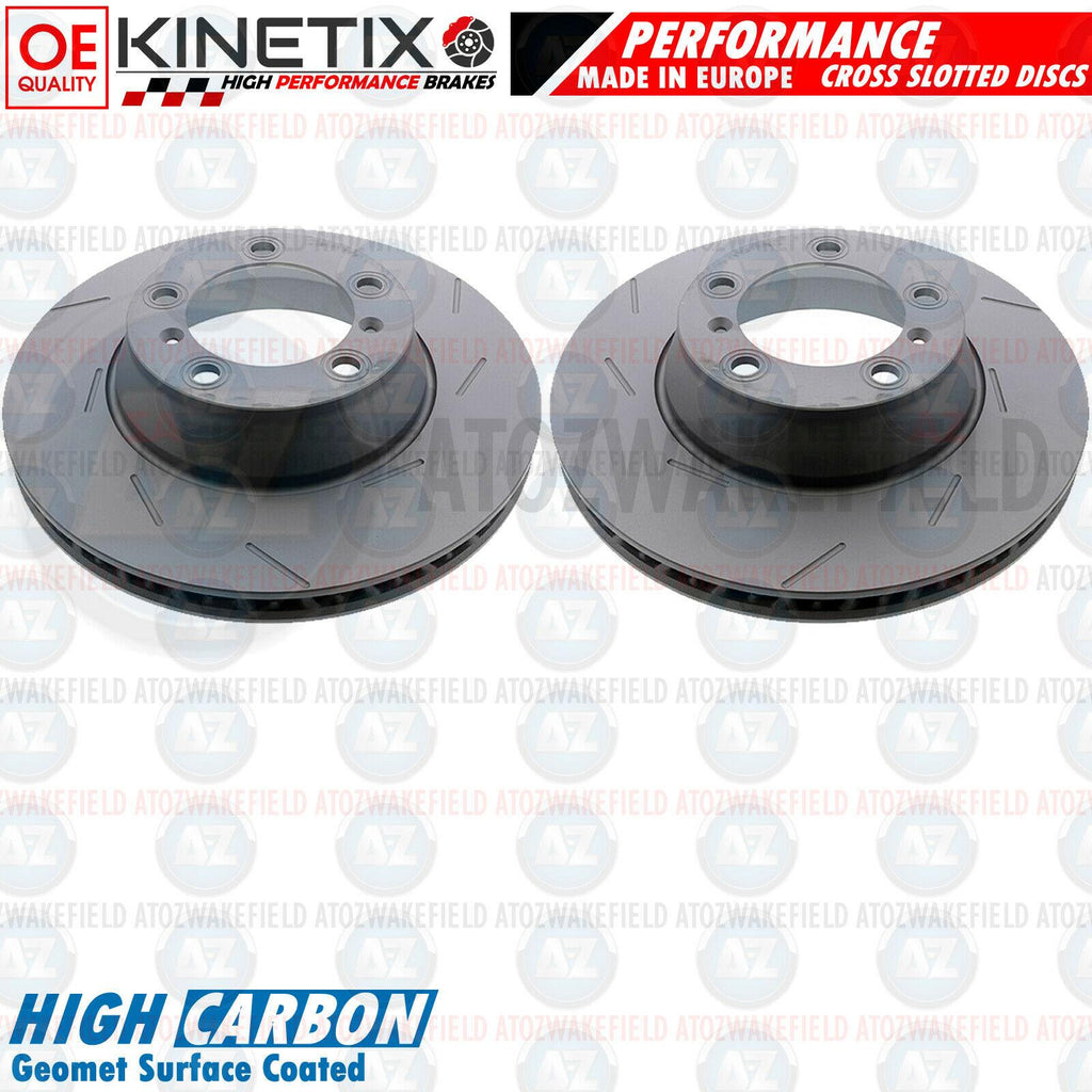 FOR PORSCHE PANAMERA 970 971 REAR SLOTTED GROOVED HIGH CARBON BRAKE DISCS PAIR