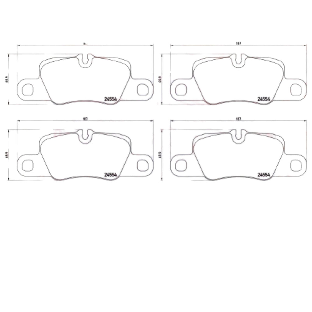 FOR PORSCHE PANAMERA REAR PREMIUM QUALITY MINTEX BRAKE PADS SET 970,971