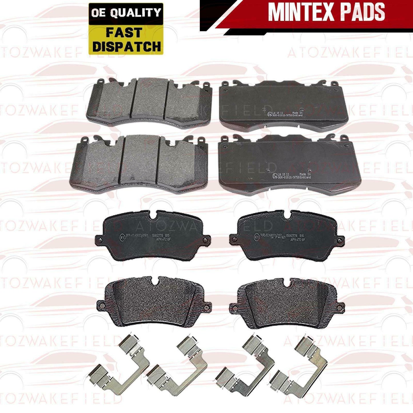 FOR RANGE ROVER 4.4 SDV8 TDV8 FRONT REAR CROSS DRILLED BRAKE DISCS MINTEX PADS