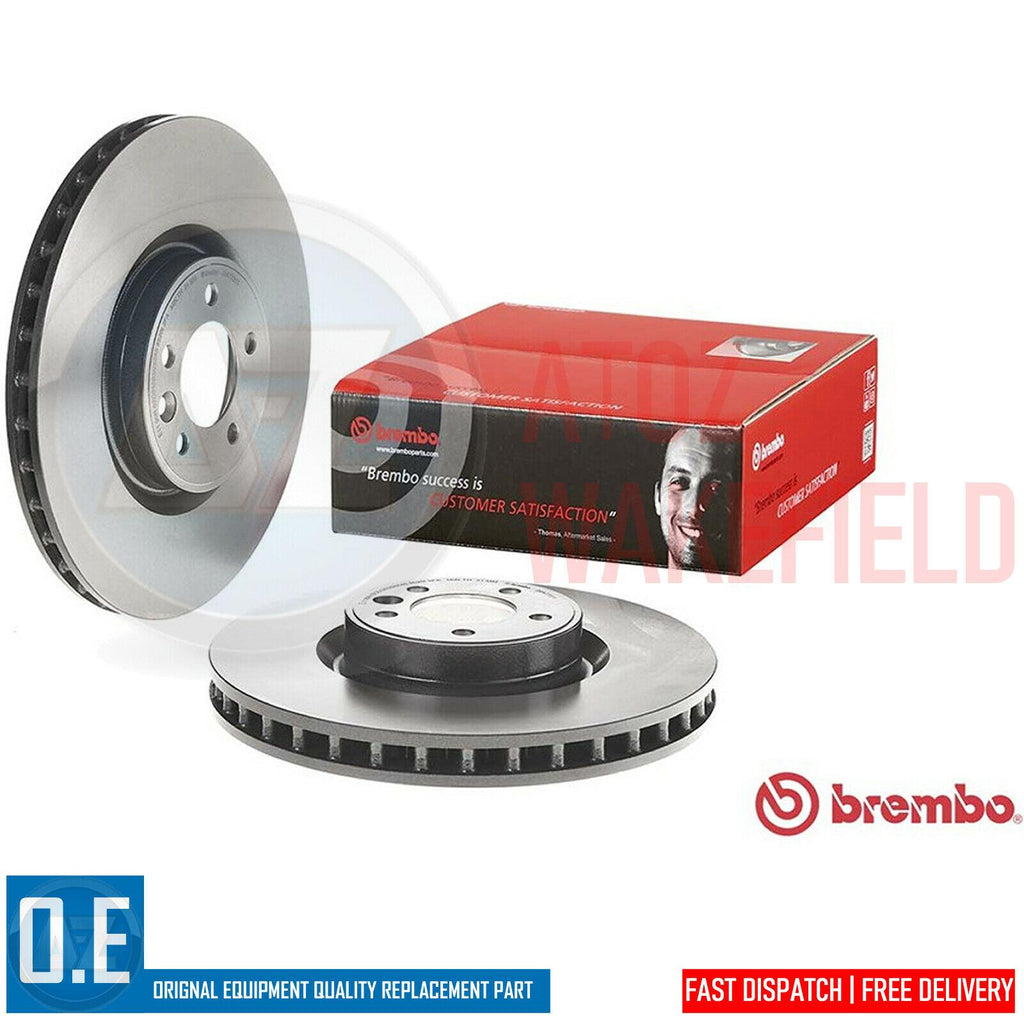 FOR RANGE ROVER SPORT 2013-2017 GENUINE BREMBO REAR BRAKE DISCS PAIR 365mm
