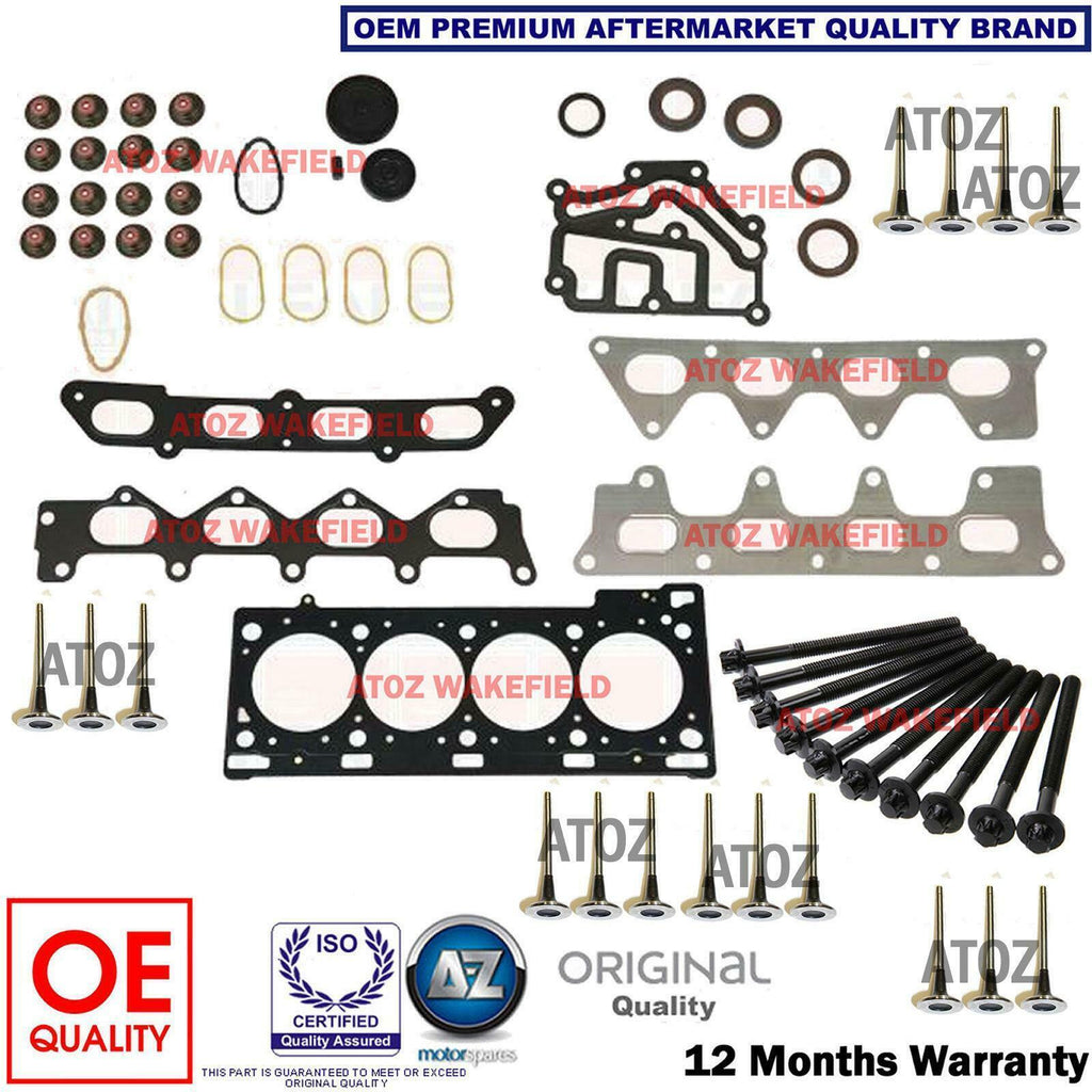FOR RENAULT CLIO 172 182 2.0 SPORT F4R CYLINDER HEAD GASKET SET 16 VALVES BOLTS