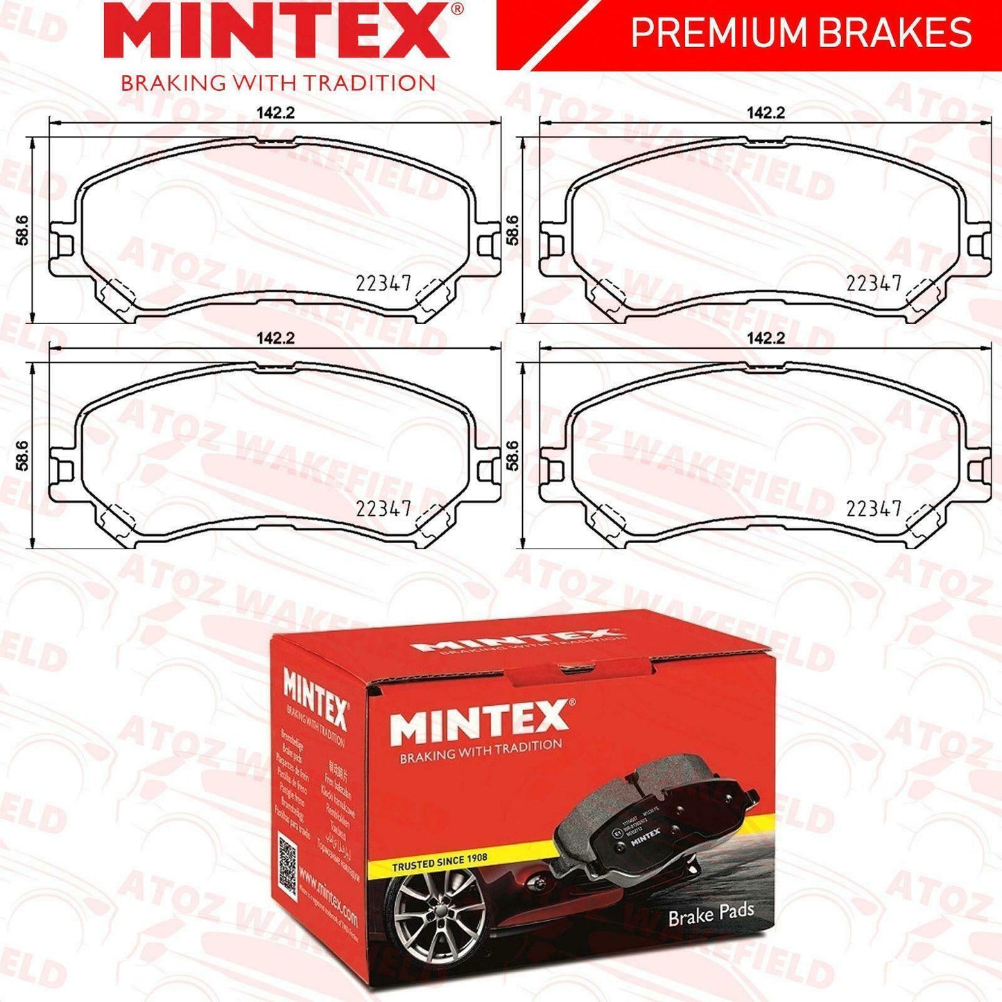 FOR RENAULT ESPACE MEGANE SCENIC GRAND SCENIC FRONT PREMIUM MINTEX BRAKE PADS