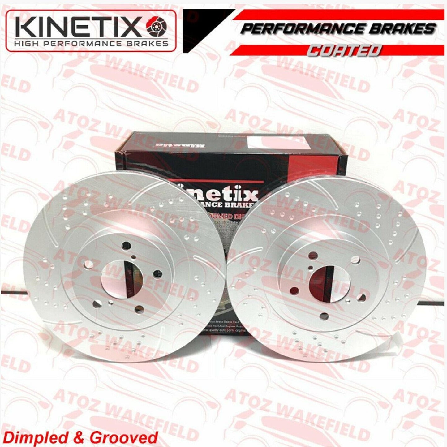 For impreza 2.0 turbo wrx sti front grooved brake discs gd/gg wr1 -04 100 PCD