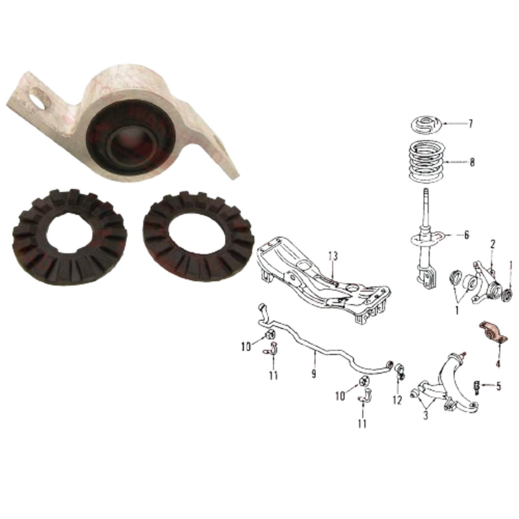 FOR SUBARU IMPREZA WRX STI FRONT LOWER REAR RIGHT SUSPENSION WISHBONE ARM BUSH