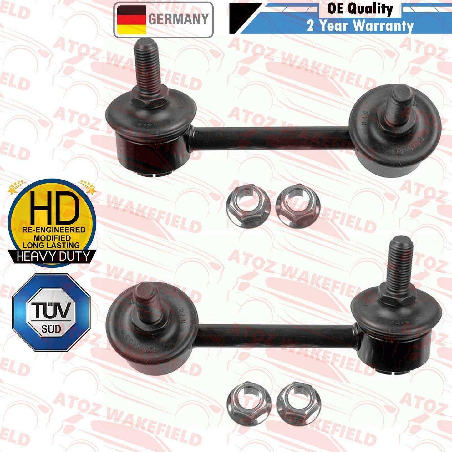 FOR TOYOTA AVENSIS T25 REAR LEFT RIGHT ANTI ROLL BAR STABILISER DROP LINKS PAIR