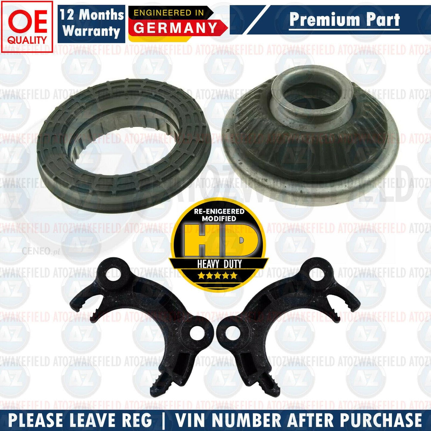 FOR VAUXHALL OPEL ASTRA H MK5 ZAFIRA FRONT SHOCKER TOP STRUT MOUNT AND BEARING