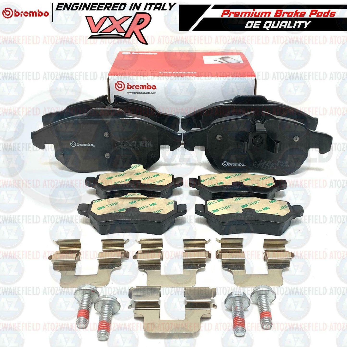 FOR VAUXHALL ASTRA VXR FRONT REAR BREMBO OEM BRAKE PADS SET FR RR