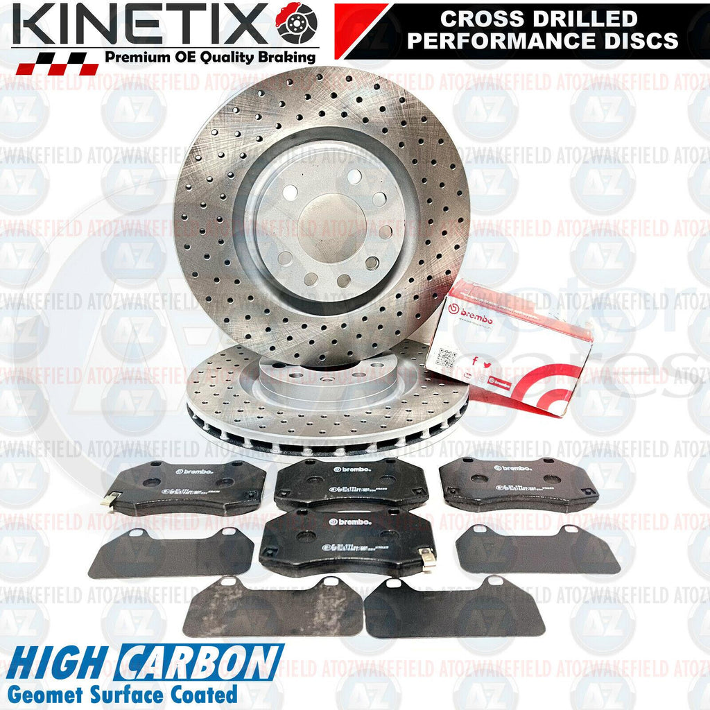 FOR VAUXHALL CORSA D VXR NURBURGRING FRONT DRILLED BRAKE DISCS BREMBO PADS 305mm